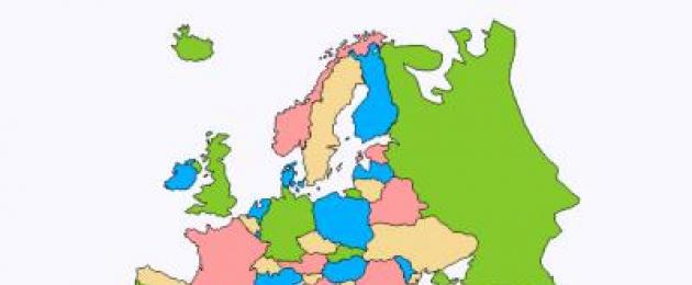 Субрегионы Европы. Принцип деления Европы на субрегионы. Является ли Европа континентом или страной? Границы континента европа